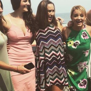 Multi-colored loose A-line dress. Size M.